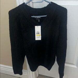 DKNY Black V-Neck Sweater